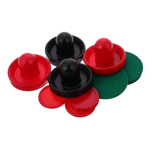 Toddmomy Air Hockey Table Accessories Set 2 Mini Ice Hockey Pucks Portable Tabletop Game Supplies for Boys and Girls and Adults for Indoor Parties and Family Fun