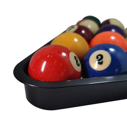 BALIKEN Triangle 8 Ball and 9 Ball Rack for Pool Table, Suited for 2-1/4" Pool Balls, Billiard Racks Pool Table Accessories (Triangle/Plastic, Black)