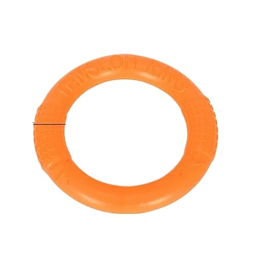 A Pcs Dog Ring Thing Sturdy Chewing Flying Floating Training Tools Fetch Small Medium Large Dogs Throwing Catching Flying(Orange) - color: Orange
