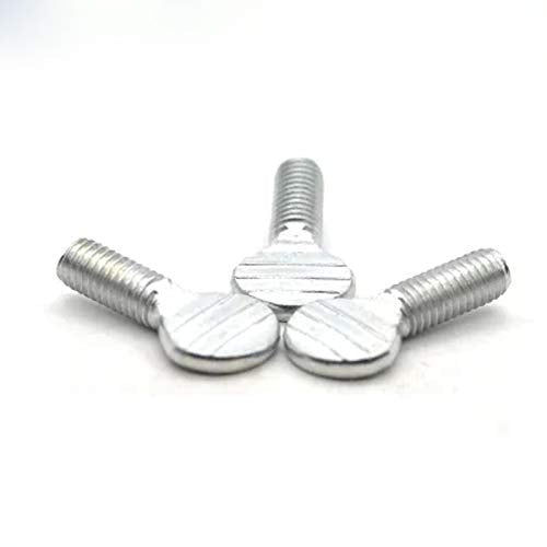 SaditY M5 M6 M8 Wave Plate Screw Flat Head Thumb Screws Ping Pong Paddle Bolts Carbon Steel - (Dimensions: M6x16 mm(10pcs))