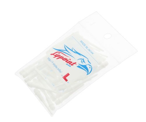 L-style Lstyle Lippoint USA Dart Tips – White | 2BA Soft Tip Point Replacements – 50 Pack - color: White
