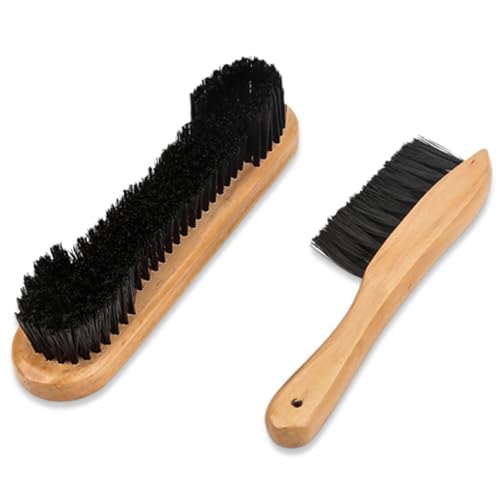 2Pcs Pool Table Brush Set Billiard Snooker Supplies Wooden Handles Billiard Brush Pool Table Accessories for Club Home Bar