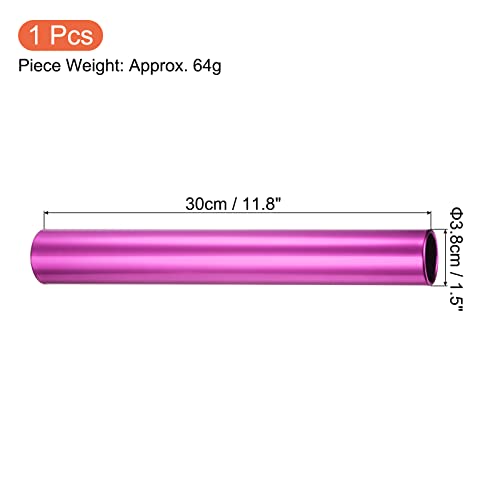 PATIKIL Relay Track Baton, Aluminum Alloy Tube Field Running Race Stick for Outdoor Athletics Sport Game Tool - color: Pink