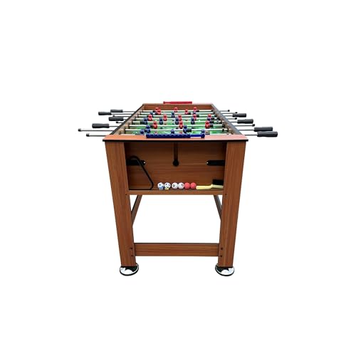 KICK Dyad 55" 2-in-1 Multi-Game Table – Foosball & Billiards/Pool Table - color: Brown