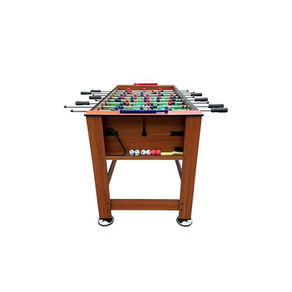 KICK Dyad 55" 2-in-1 Multi-Game Table – Foosball & Billiards/Pool Table - color: Brown