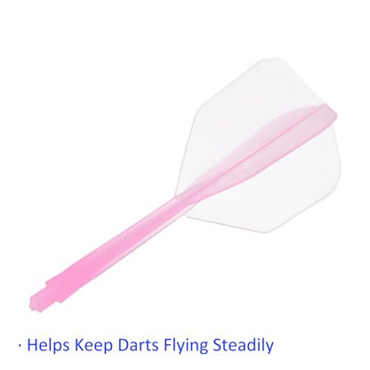 M METERXITY Integrated Dart Shaft and Flights- 2BA Screw in-one Dart Flight, Plastic Anti-Fall, Apply to Soft Tip Darts and Steel Tip Darts - color: Pink