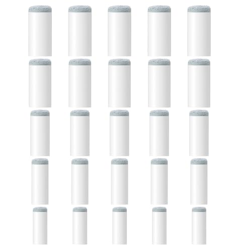 25Pcs Pool Cue Tips, 5 Sizes Billiard Cue Tips (9mm/10mm/11mm/12mm/13mm) Replacement Kit, Slip-on Design for Quick Installation, Durable Pool Table Accessories (5Pcs per Size)