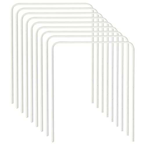 ApudArmis Universal Croquet Wickets Standard Size, Set of 9 White Square Arrow Wickets Rplacement for 28In or 32In Croquet Lawn Backyard Outdoor Game (8In Height & 6.3In Width) - size: Universal Size for 28‘’ & 32‘’ Croquet