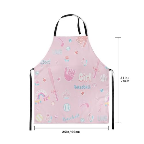 Castle Fairy Boy Soccer Kitchen Apron - color: Pink Baseball