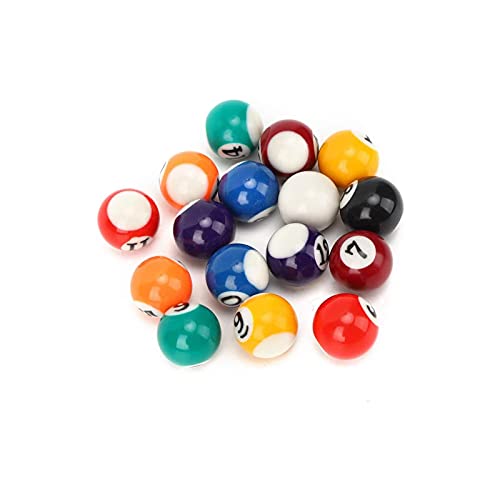 CUEA Children Billiard Ball Toy 2.5CM Billiard Ball, 16pcs Set, Multicolor, Plastic, Pool, 2.5cm/0.98inch