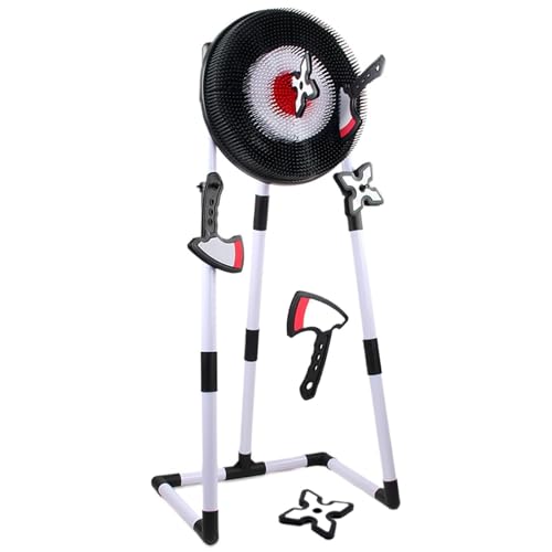 Axe Throwing Game for Backyard - Foam Target Set, Safe Outdoor Toss Toy with Strong Adhesion, Sticky Hook Loop Board, Family Lawn Activity, Soft Hatchet Game for Fun Social Interaction