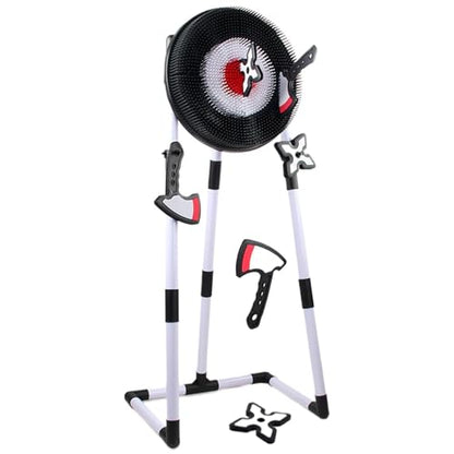 Axe Throwing Game for Backyard - Foam Target Set, Safe Outdoor Toss Toy with Strong Adhesion, Sticky Hook Loop Board, Family Lawn Activity, Soft Hatchet Game for Fun Social Interaction