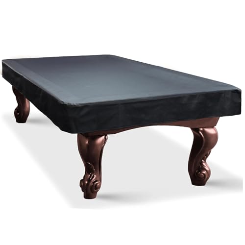 Billiard Pool Table Cover - Waterproof & Durable Protection for 7ft, 8ft, 9ft Tables - Easy-Clean Surface for Indoor & Outdoor Use, Home & Club Pool Players，8ft Black - color: Black, size: 8ft