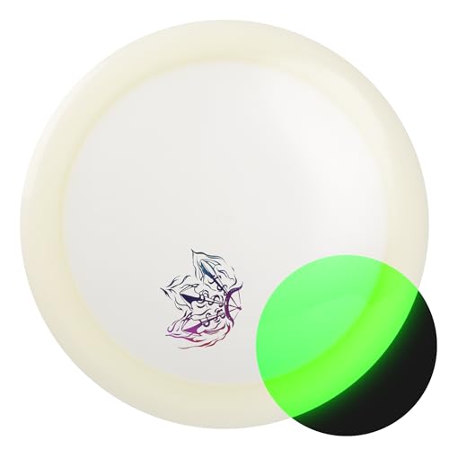 Yikun PDGA Approved Stable Distance Driver - 170-175g Professional Disc Golf Driver | Glow & Glaze Line Options | Perfect for Outdoor Games & Competition - color: Semi-transparent