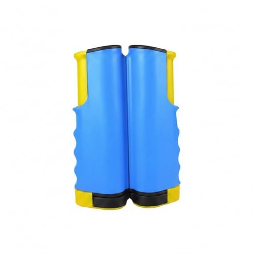 Retractable Table Tennis Net Set, Clamp-On Ping Pong Net for Standard Tables, Portable Polyester Mesh with Quick Setup - color: Blue