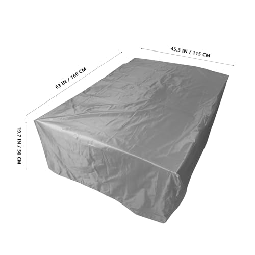 Alipis Foosball Table Cover Waterproof Gray 210d Polyester 160x115x50cm Dustproof UV Resistant Table Protector for Indoor Outdoor Game Room