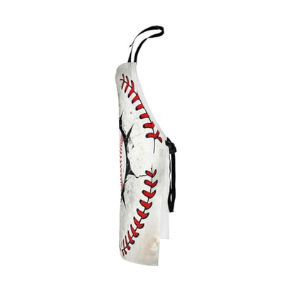 Castle Fairy Cartoon Baseball Kitchen Apron,Bow Knots Waterproof Apron - color: White Red