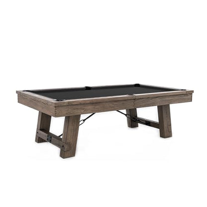 Plank & Hide - Isaac Slate Pool Table (Silvered Ash Finish,7FT and 8FT) - size: 7FT Without Installation