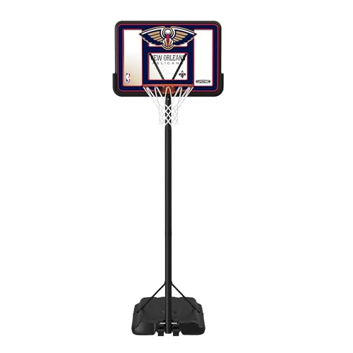 Lifetime NBA New Orleans Pelicans Portable Basketball Hoop, Adjustable Height 7.5-10 Ft, 44 Inch Shatterproof Fusion Backboard, Base with Wheels - color: New Orleans Pelicans