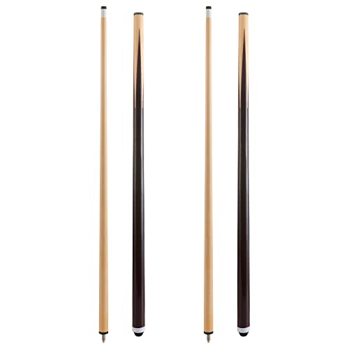 HMQQ Pool Cue Sticks – 42"/48"/58" Billiard Cues with 13mm Leather Tip – 17oz/18oz Standard or 20oz Heavy – Set of 2 or 4 – Durable 2-Piece Pool Sticks for Beginners, Adults, Home & Bar - size: 48" set of 2