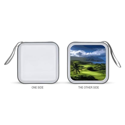Scenic Hawaii Golf Tropical DVD Storage Bags with Zipper, CD Portable Case Holder with Handles, Large Storage Stackable Media Binder for Travel, Cabinet, Home, Office, Car