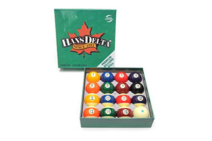 Pool Table Billiard Ball Set - Regulation Size 2-1/4" Full 16 Pool Ball Set … - color: Premium