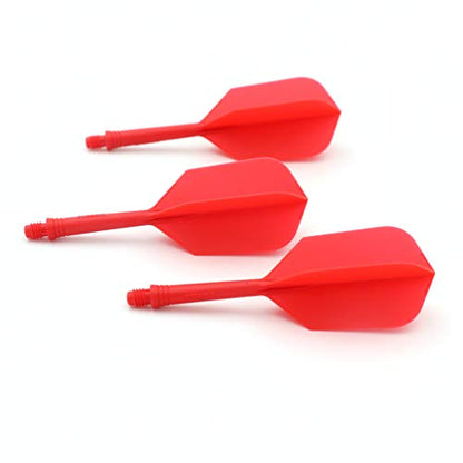 CUESOUL ROST Integrated Dart Shaft and Flights Medium,Slim Shape,Set of 3 - color: Red