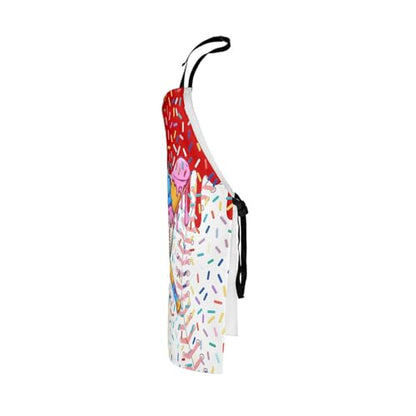 Manfei Baseball Ice Cream Kids Kitchen Apron - color: Red