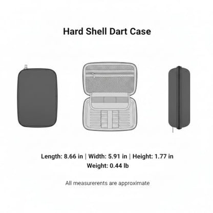 Hard Shell Dart Case for 6 Darts, EVA Construction, Compact Travel Storage Wallet for League Matches and Home Organization (1 PC)