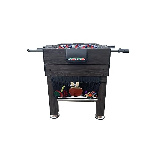 KICK Tetrad 55" 4-in-1 Multi Game Table – Foosball, Billiards/Pool, Air Hockey & Ping Pong - color: Brown