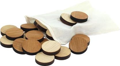 Large Checker Set with Maple & Cherry Checkers - Made in USA