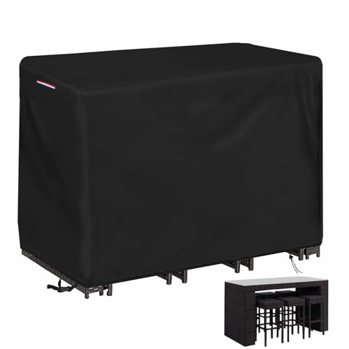 Outdoor Bar Covers Waterproof, Tall Bar Height Patio Table Covers for Outdoor Furniture Rectangular 60" Long Patio Furniture Covers for Outdoor Dining Table Chairs Set Cover- 60"L x 41"W x 41"H