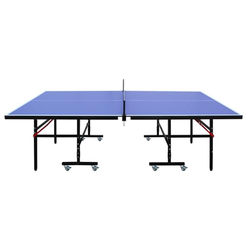 8ft Foldable Table Tennis Table Set with Net, Paddles, and Balls