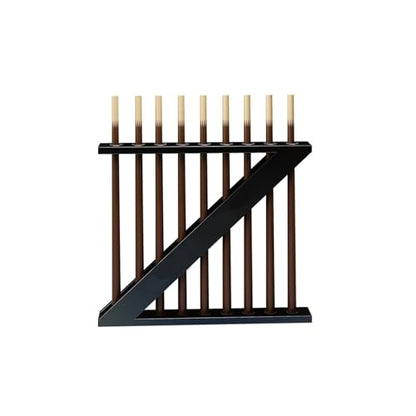 Wall-mounted Billiards Pool Stick Holder,Collapsar,9-Hole Billiard Cue Racks, Table Accessories,for Game Room(Black) - color: Black