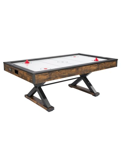 VEVOR 84" Air Hockey Table, Indoor Arcade Table Gaming Set with 2 Pushers, 2 Pucks, Electronic Scorer, X-Shaped Legs & High-Powered Blower, Air Powered Hockey Game Table for Family Game Room Office