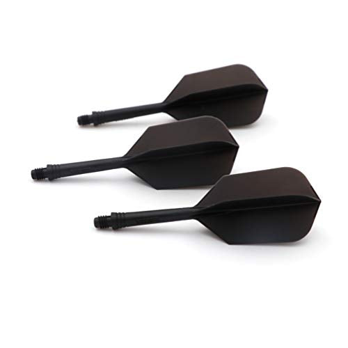 CUESOUL ROST Integrated Dart Shaft and Flights Medium,Slim Shape,Set of 3 - color: Black