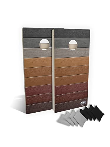Slick Woody's Professional-Grade TREX Cornhole Boards - 4'x2' All Weather Regulation Corn Hole Toss Game with 8 Resin Filled Bags - color: Gradient