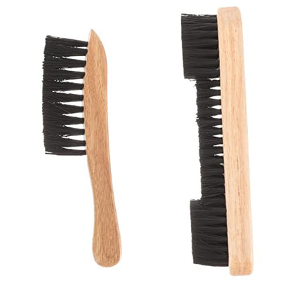 2pcs Billiards Pool Table Cleaning Brush Set Wooden Felt Brush for Thorough Table Surface and Rail Maintenance No Scratch Design Essential Billiards Accessories