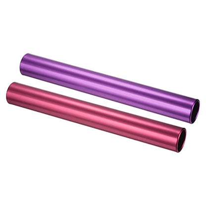 PATIKIL Relay Track Batons Set, Pack Aluminum Alloy Tube Field Running Race Stick for Outdoor Athletics Sport Game Tool - color: Purple, Red