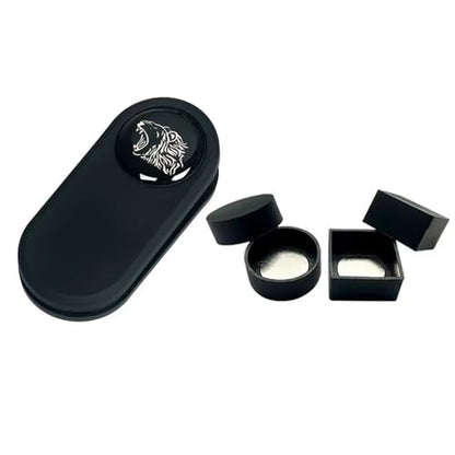 Silent Chalk Holder,Billiards Magnetic Square & Round Pool Cue Chalk Holder,Pool Cue Chalk Holder - color: Black