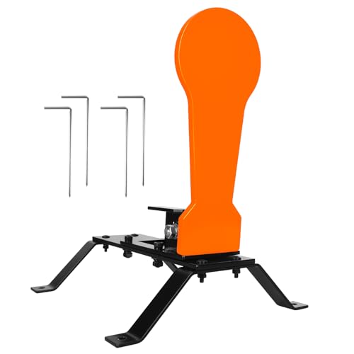 Highwild 3/8" AR500 Classic Popper Steel Shooting Target 12" Auto Reset Target for Shooting Range Outdoor - color: Auto Reset Target with Base