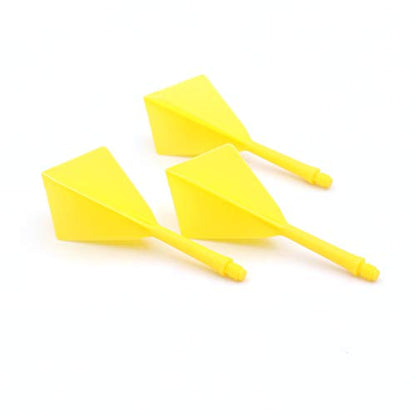 CUESOUL ROST Integrated Dart Shaft and Flights Medium,Diamond Shape,Set of 3 - color: Yellow