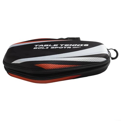 FABULETTA Table Tennis Racket Case, EVA Hard Shell Pong Paddle Bag with Hand Strap, Waterproof Storage Box for 2 Rackets or 1 Racket and 2 Balls, Protective Cover fo - color: PB005-C model