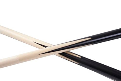 Pool Cue Sticks 58" Wooden Billiard Cues with 13mm Leather Tip 18oz/19oz Set of 2 Durable Hard Wood 2-Piece Pool Sticks for House & Bar Use Begginers or Professional