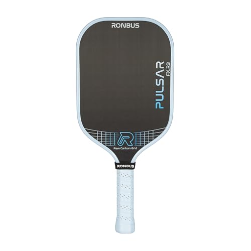 Ronbus Pulsar + Pulsar FX Thermoformed Raw Toray T700 Carbon Fiber Pickleball Paddle with 16 mm Polypropylene Honeycomb Core - style: Pulsar FX R3