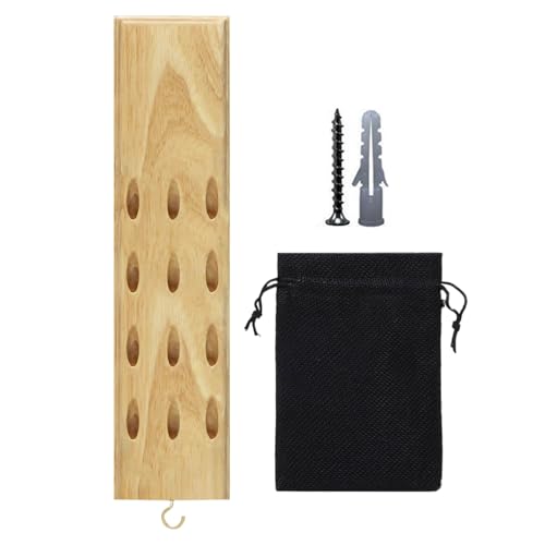 Wall Mount Dart Rack | Wooden Dart Display Holder,Wall Mount Stand Rack with Storage Bag and Screw To Display 12 Tip Darts