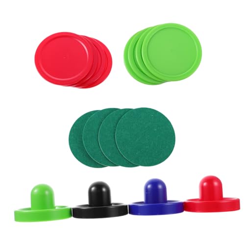 Air Hockey Pushers and Pucks Plastic Replacement Accessories for Standard Table Hockey Game Use High Impact Resistance
