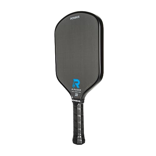Ronbus R1/R3 Pulsar Thermoformed Raw Toray T700 Carbon Fiber Pickleball Paddle with 16 mm Polypropylene Honeycomb Core - style: R1 Pulsar 5.5'' Handle
