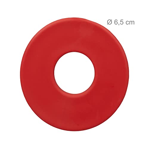 Relaxdays Throw Game, Washer Toss, 6 Discs, 2 Targets, Children & Adults, Garden and Beach Toy, Multicoloured