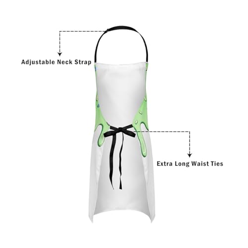Castle Fairy Ice Cream Drip Baseball Kids Kitchen Apron - color: Green